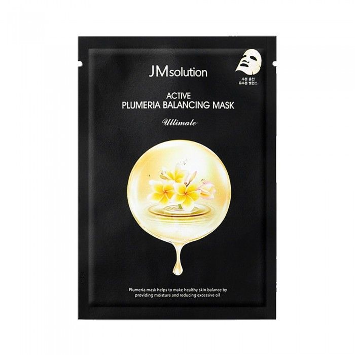 Нормализующая тканевая маска для лица JMsolutionActive Plumeria Balancing Mask Ultimate