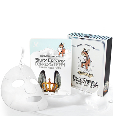 Маска тканевая с паровым кремом Elizavecca Silky Creamy donkey Steam Cream Mask Pack