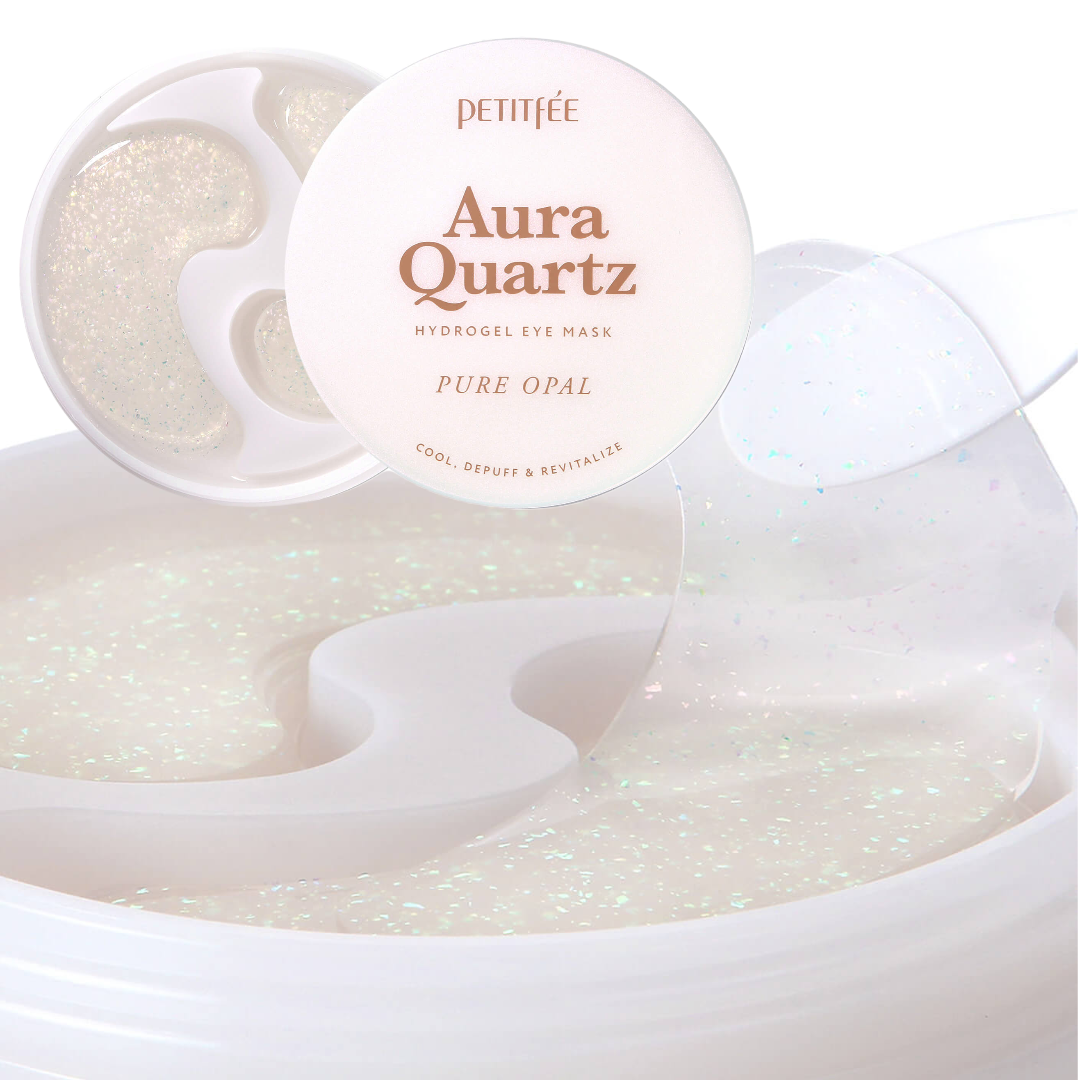 Охлаждающие патчи от морщин и отеков Petitfee Aura Quartz Hydrogel Eye Mask Pure Opal